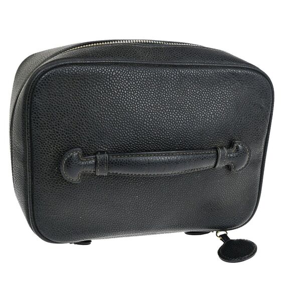 Chanel Cc Logo Vanity Hand Bag Caviar #160076C41B - Picture 5 of 15